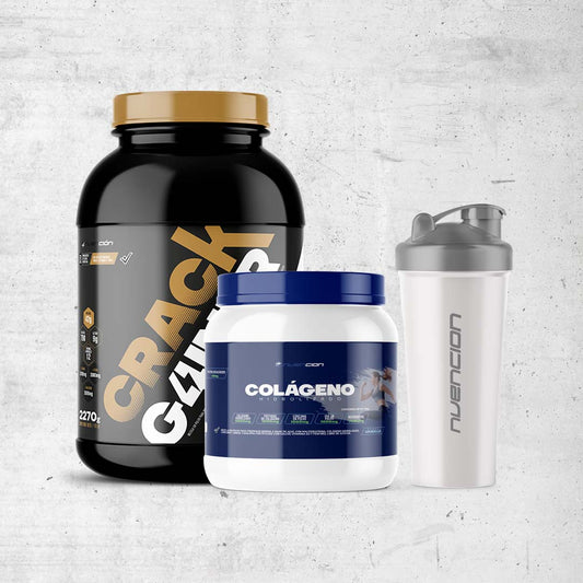 Proteína Crack Gainer + Colágeno Nutri7 + Shaker Mezclador