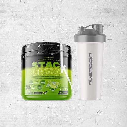 Aminoácido Stack Crack (BCAA) + Shaker Mezclador