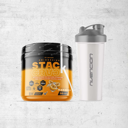 Aminoácido Stack Crack (BCAA) + Shaker Mezclador