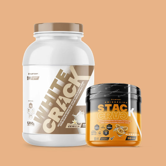 Proteína White Crack 3lb + Aminoácido Stack Crack