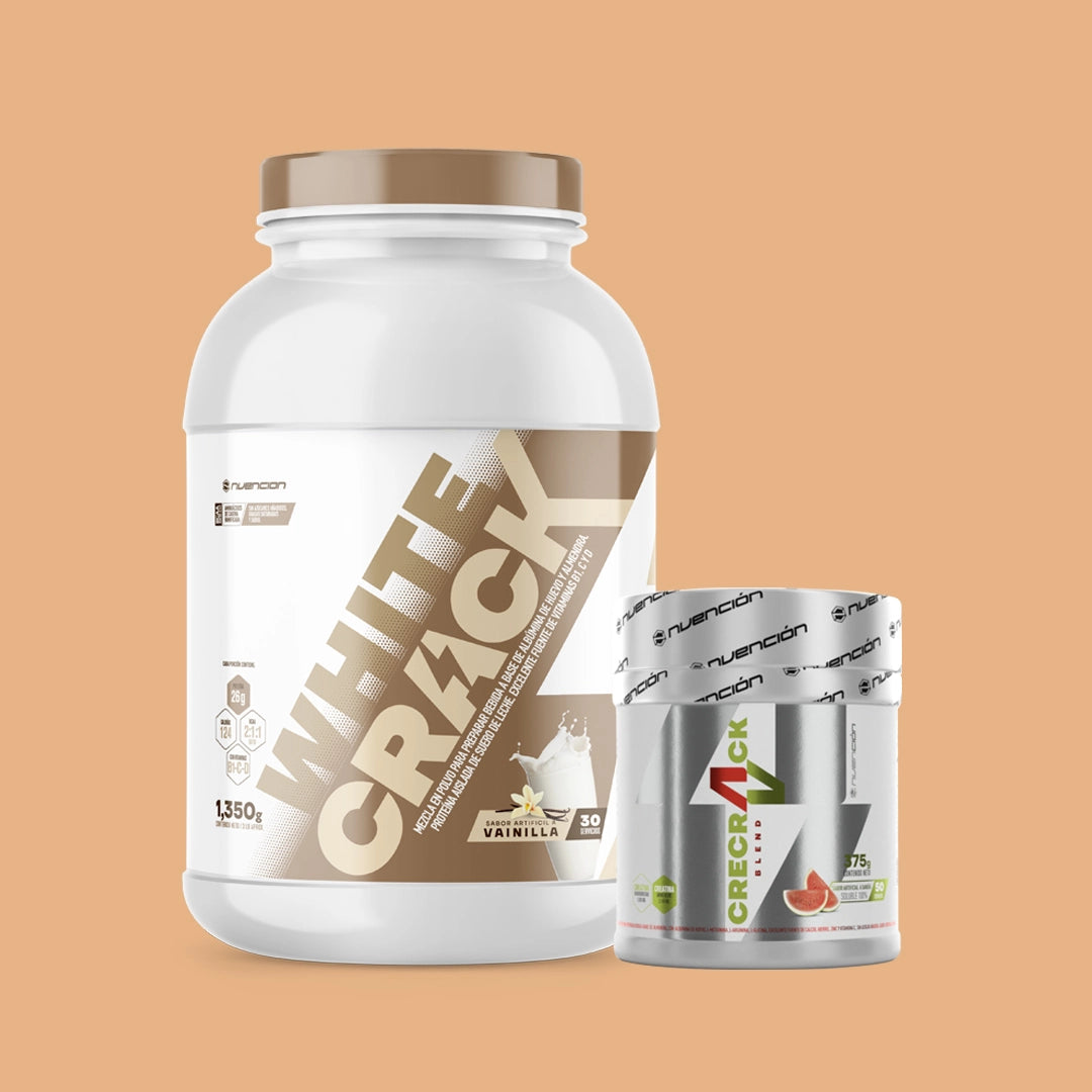 Proteína White Crack 3lb + Crecrack 50 Servicios