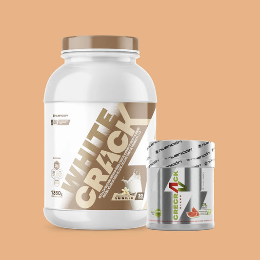Proteína White Crack 3lb + Crecrack 50 Servicios
